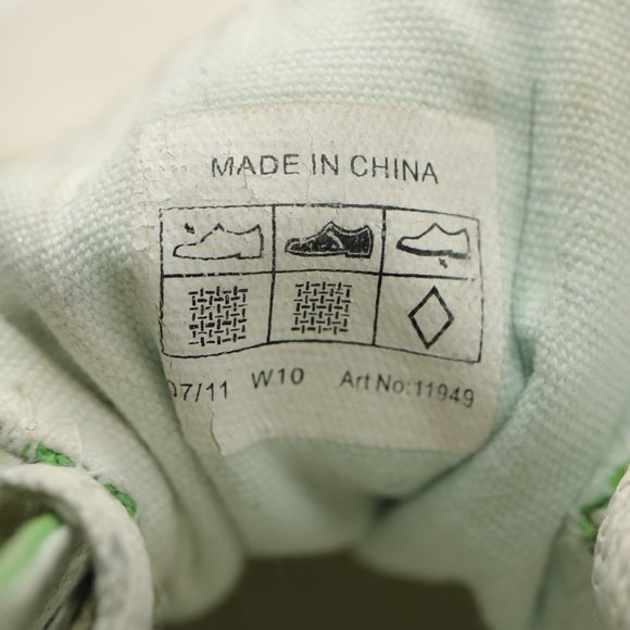 Crocs Hover Sneaker Canvas Rubber Lace-Up Women 10 Light Green Lightweight - Picture 11 of 12